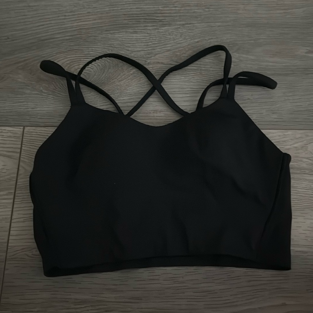 lululemon like a cloud longline bra *light support in black size 6